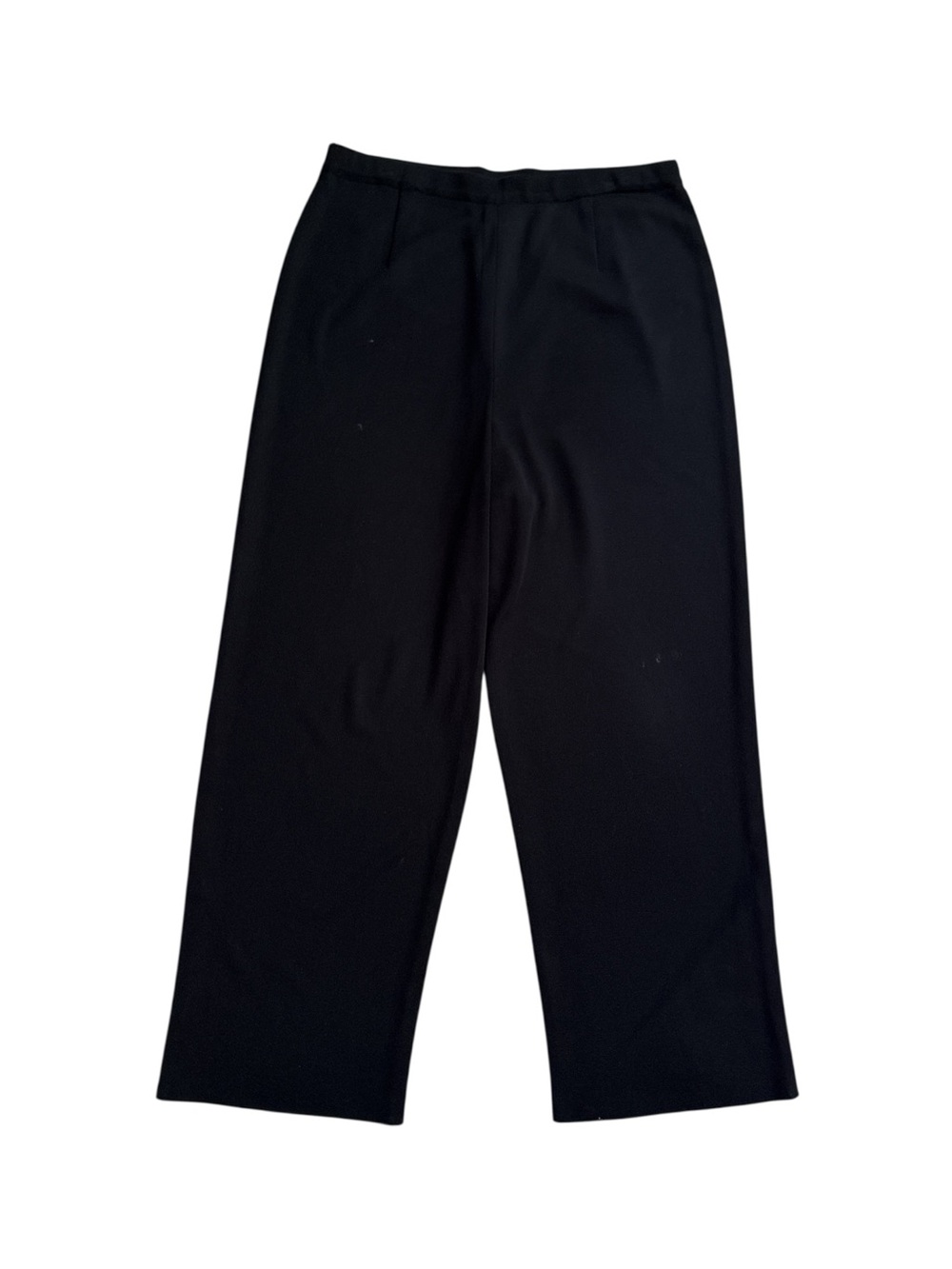 Exclusively Misook Petite Tapered Leg Pull On Heavy Knit Pants | Black | Large